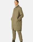 Ilse Jacobsen Knee Length Quilt Coat Art 06 - Sage