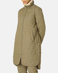 Ilse Jacobsen Knee Length Quilt Coat Art 06 - Sage