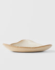 Triangle plate in almond brown glaze