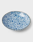 Blue Daisy design - Shallow Bowl