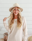 Free Spirit Panama Hat - Oatmeal / Brown Band
