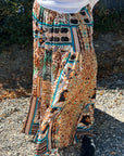 INOA Silk Long Tiered Maxi Skirt - Samsara
