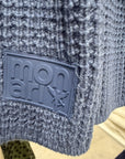 Monari Knit Jersey - BLUE Funnel Neck 807886