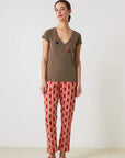 Leon & Harper Tonton Medial T-Shirt - Khaki
