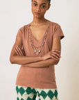 Leon & Harper Tonton Shell T-Shirt - Peach