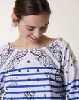 Leon & HarperThilla Paisley T-shirt - Blue