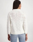 Monari Jumper Off White Cable Stitch Jersey