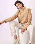 Monari Knit Jersey - Mustard Funnel Neck