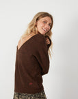 Leon & Harper Baby Alpaca/Merino Jumper - Brown