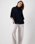 Monari Poncho Jersey - Indigo Blue Cotton