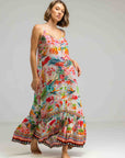 INOA Frill Strap Maxi Dress - Jardin de Paris