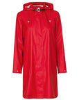Ilse Jacobsen Light Detachable Hood Coat Rain 71 - Deep Red