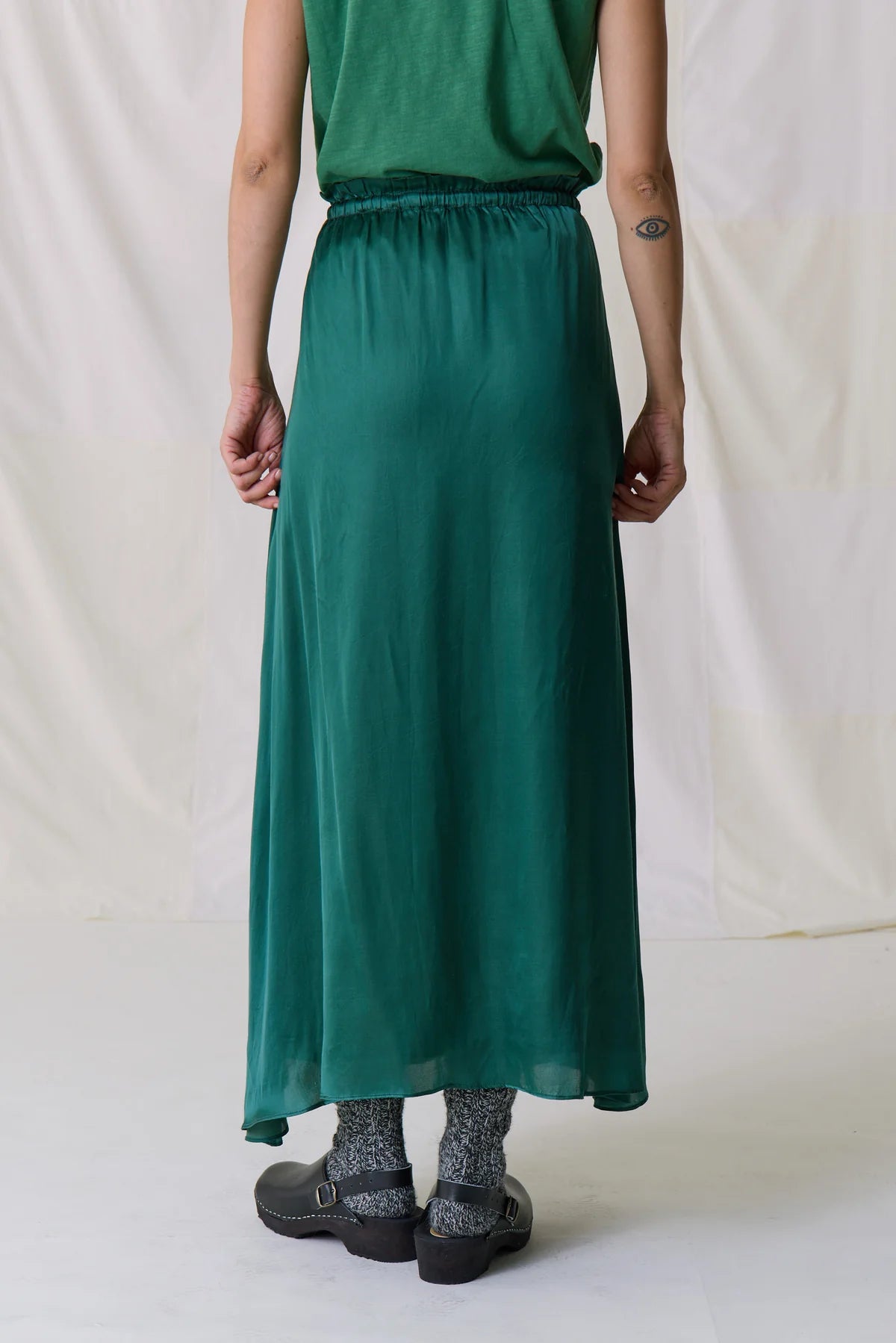 Leon &amp; Harper Juliette Plain Skirt - Emerald