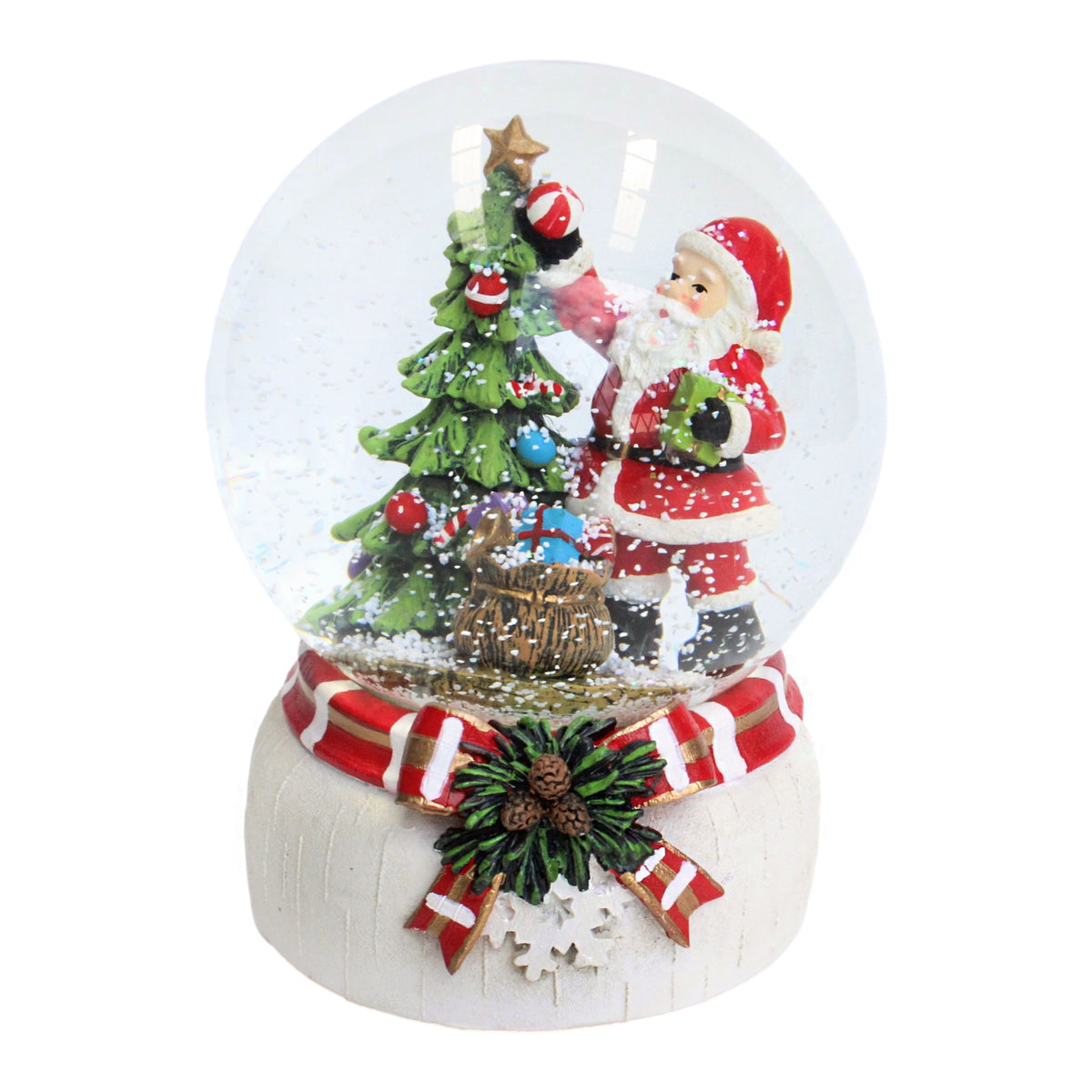Snow Globe with Santa &amp; Tree