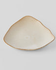 Triangle plate in almond brown glaze
