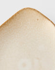 Triangle plate in almond brown glaze