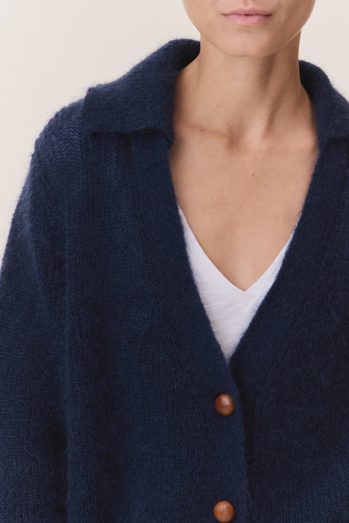 Leon &amp; Harper Marloup Core Navy Cardigan