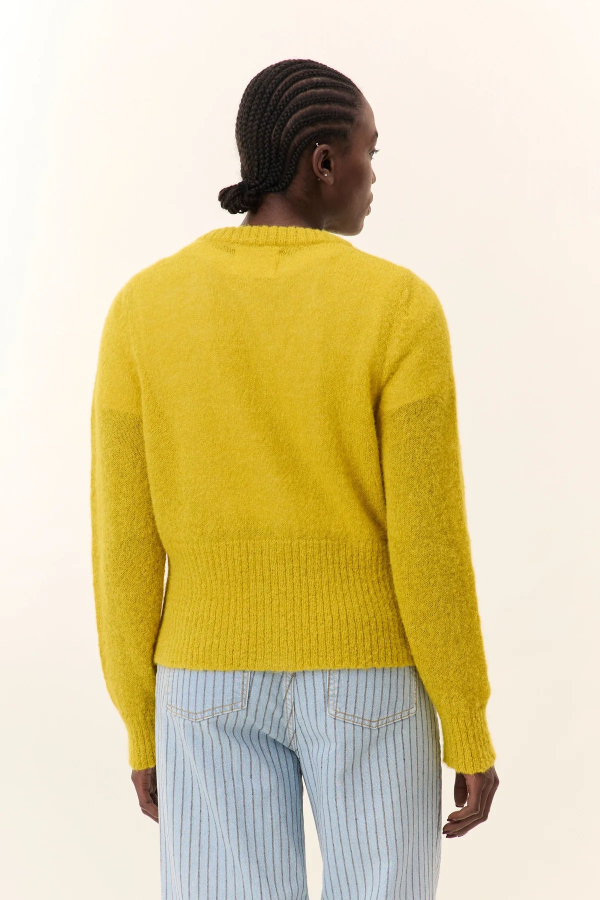 Leon &amp; Harper Martha Plain Yellow Cardigan