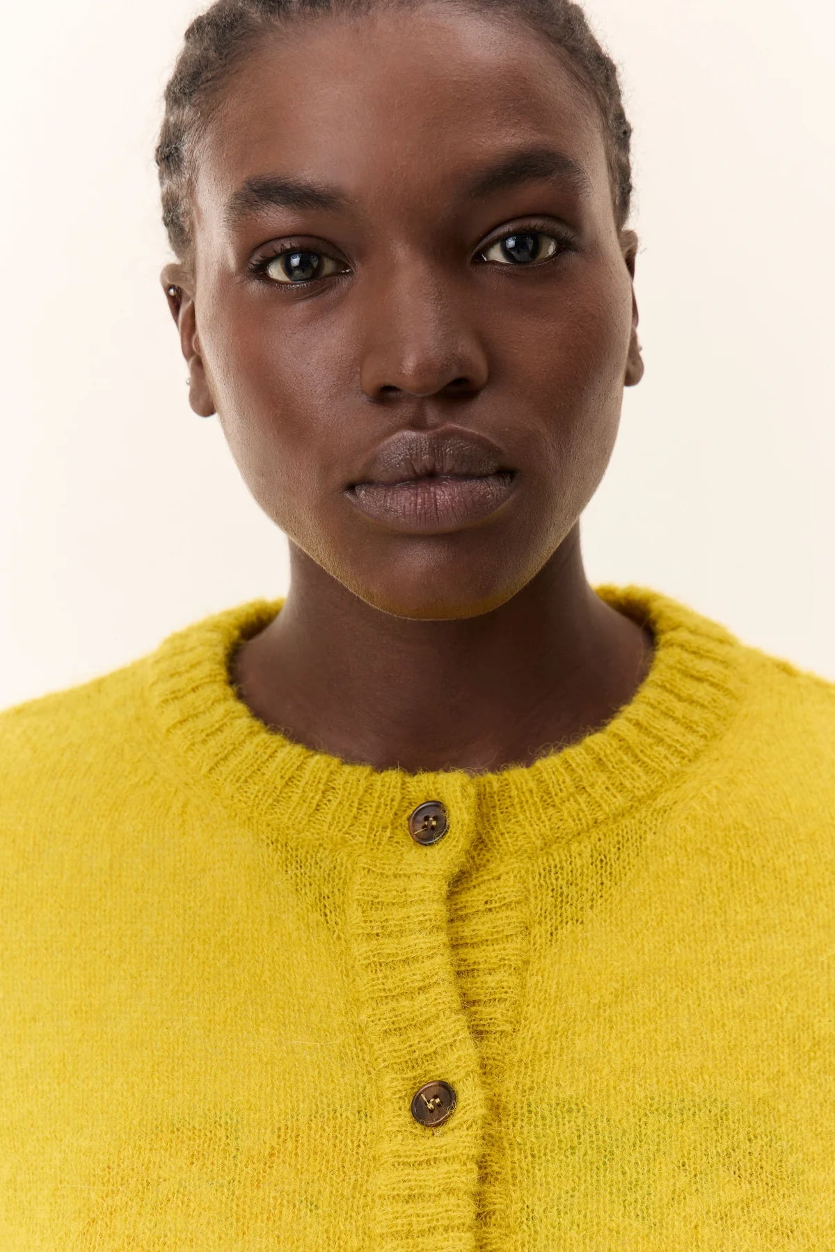 Leon &amp; Harper Martha Plain Yellow Cardigan
