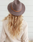Free Spirit Panama Wool Hat Tan Band -Mushroom