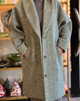 Mos Mosh Adelaide Herringbone Wool Coat - Green