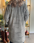 Monari Faux Fur Coat - Frozen Green