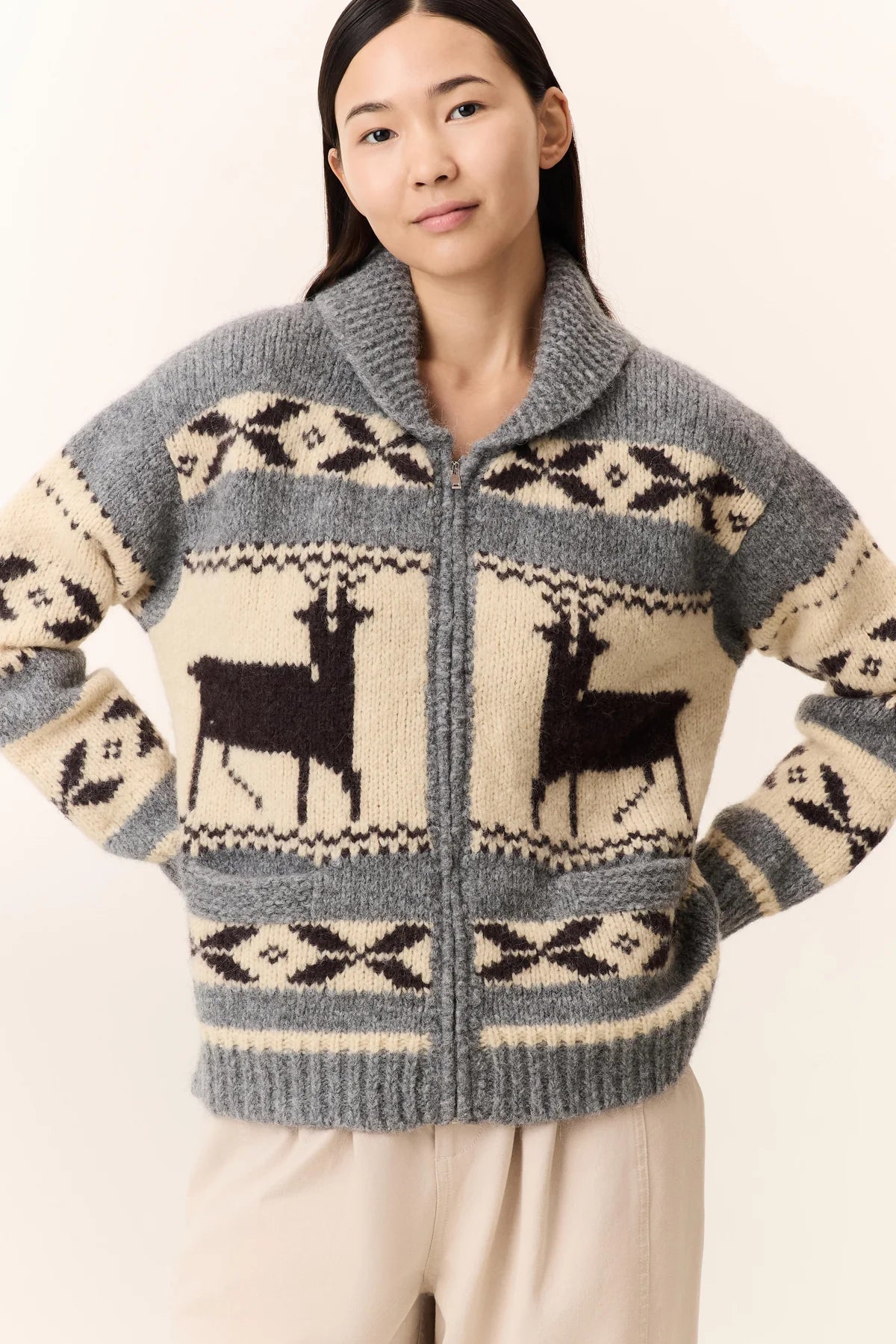 Leon &amp; Harper Matalie Jac Zip Cardigan