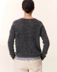 Leon & Harper V Neck Millipe Dual Jersey - Grey