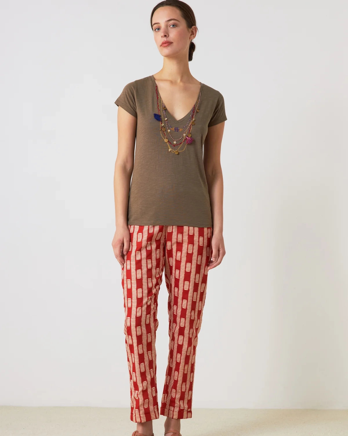Leon &amp; Harper Tonton Medial T-Shirt - Khaki