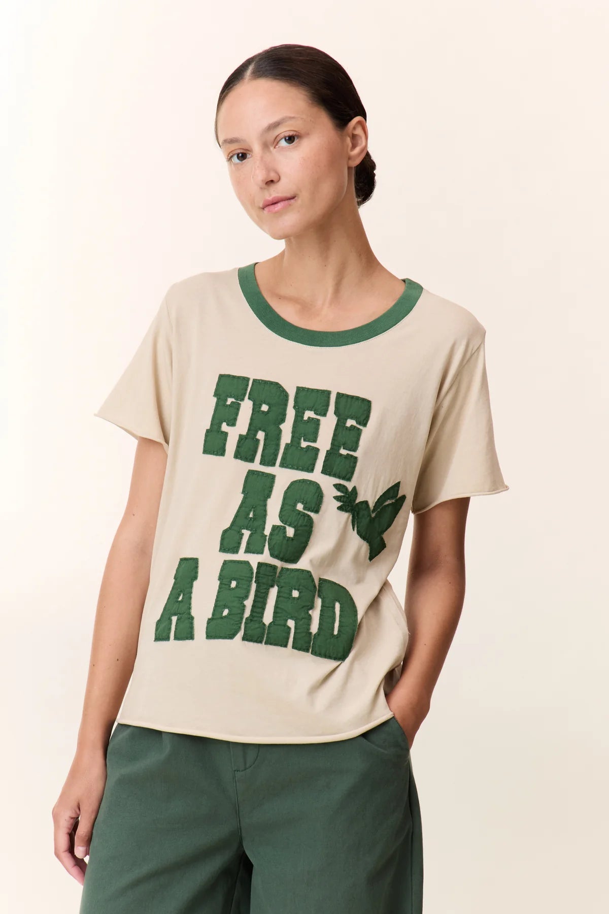 Leon &amp; Harper Toro Tee - Free as  Bird - Ciment