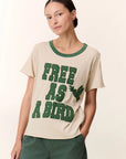 Leon & Harper Toro Tee - Free as  Bird - Ciment