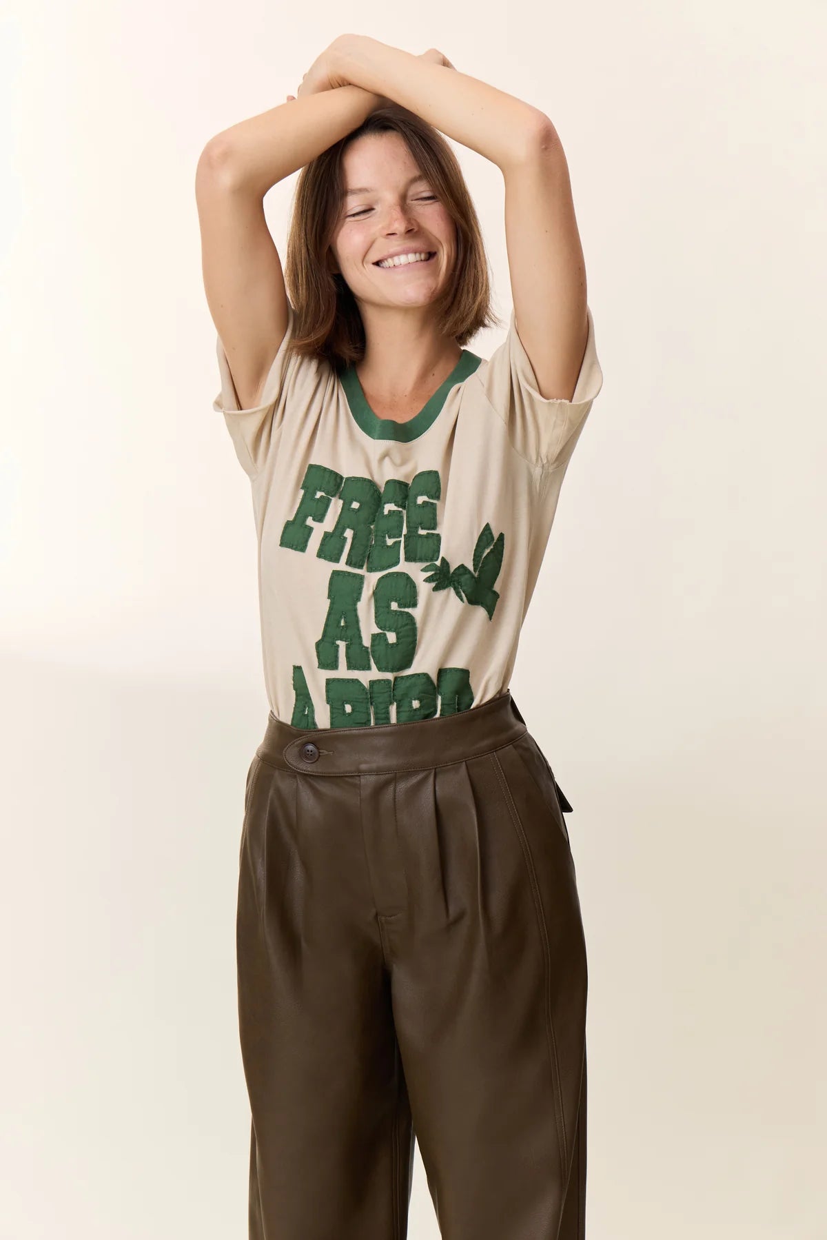 Leon &amp; Harper Toro Tee - Free as  Bird - Ciment