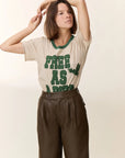 Leon & Harper Toro Tee - Free as  Bird - Ciment