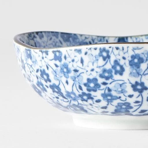 Blue Daisy Large Uneven Bowl