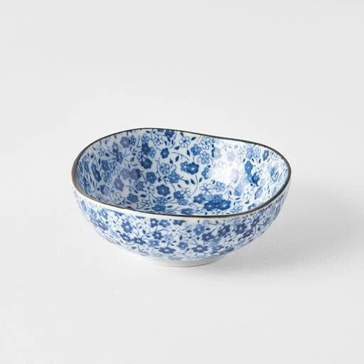 Blue Daisy Large Uneven Bowl