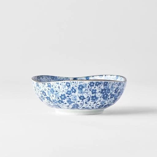 Blue Daisy Large Uneven Bowl