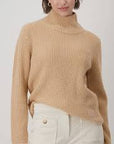 Monari Knit Jersey - Mustard Funnel Neck