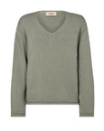 Mos Mosh Bine Long Sleeved V Neck Knit - Shadow