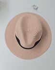 Free Spirit Classic Panama Summer Hat-Nude Pink