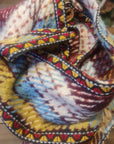 POM Amsterdam Checks Amber Bordeaux Shawl
