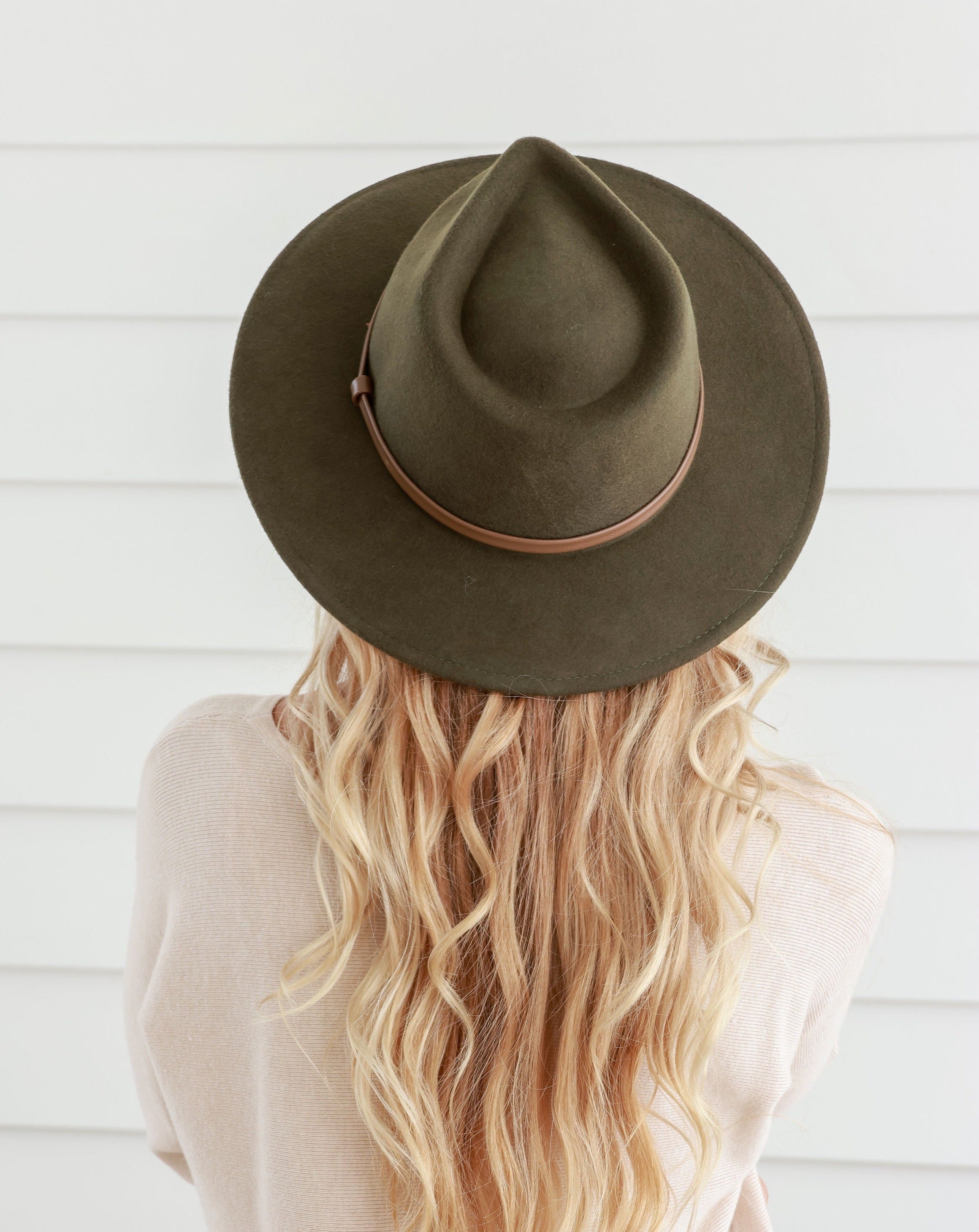 Free Spirit Panama Hat - Khaki / Brown Band