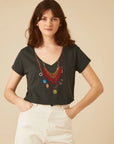 Leon & Harper Tonton  Afrika T Shirt - Ashes