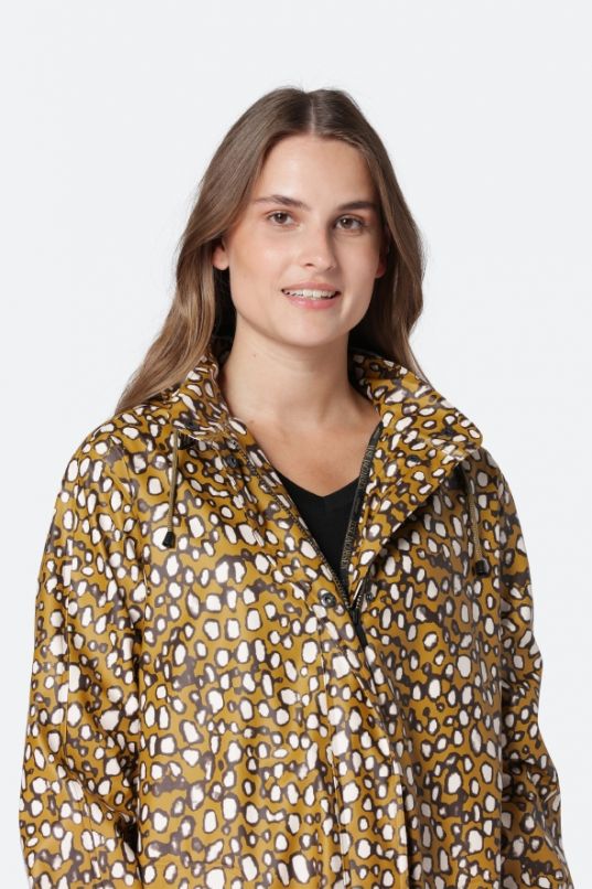 Ilse Jacobsen Rain157  Print Detachable Hood Raincoat - Plantation