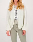 Monari Fishermans Rib Cardigan - Off White