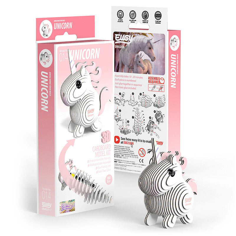 Eugy 014 Unicorn 3D Cardboard Model Kit